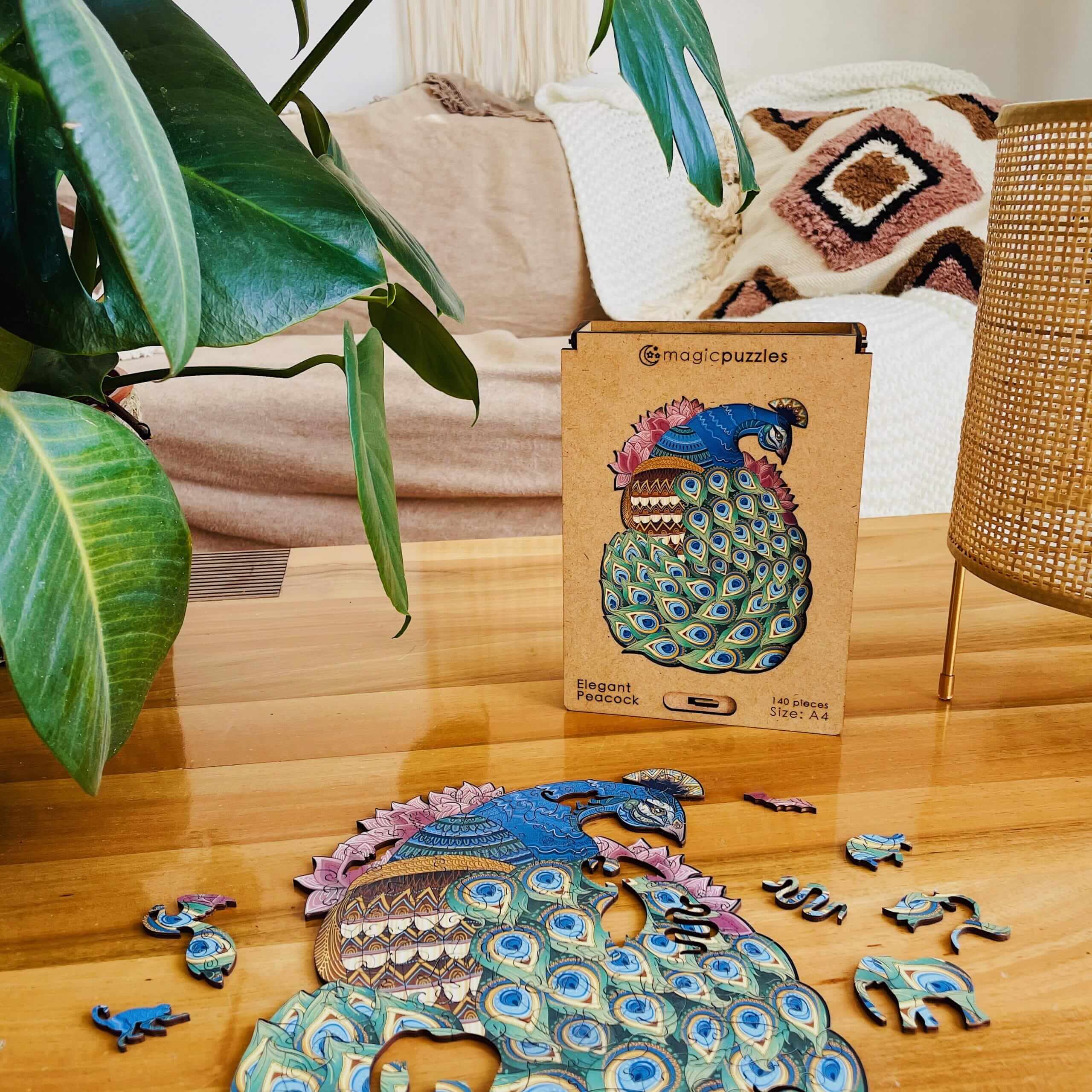 Peacock Daze Wooden Jigsaw Puzzles