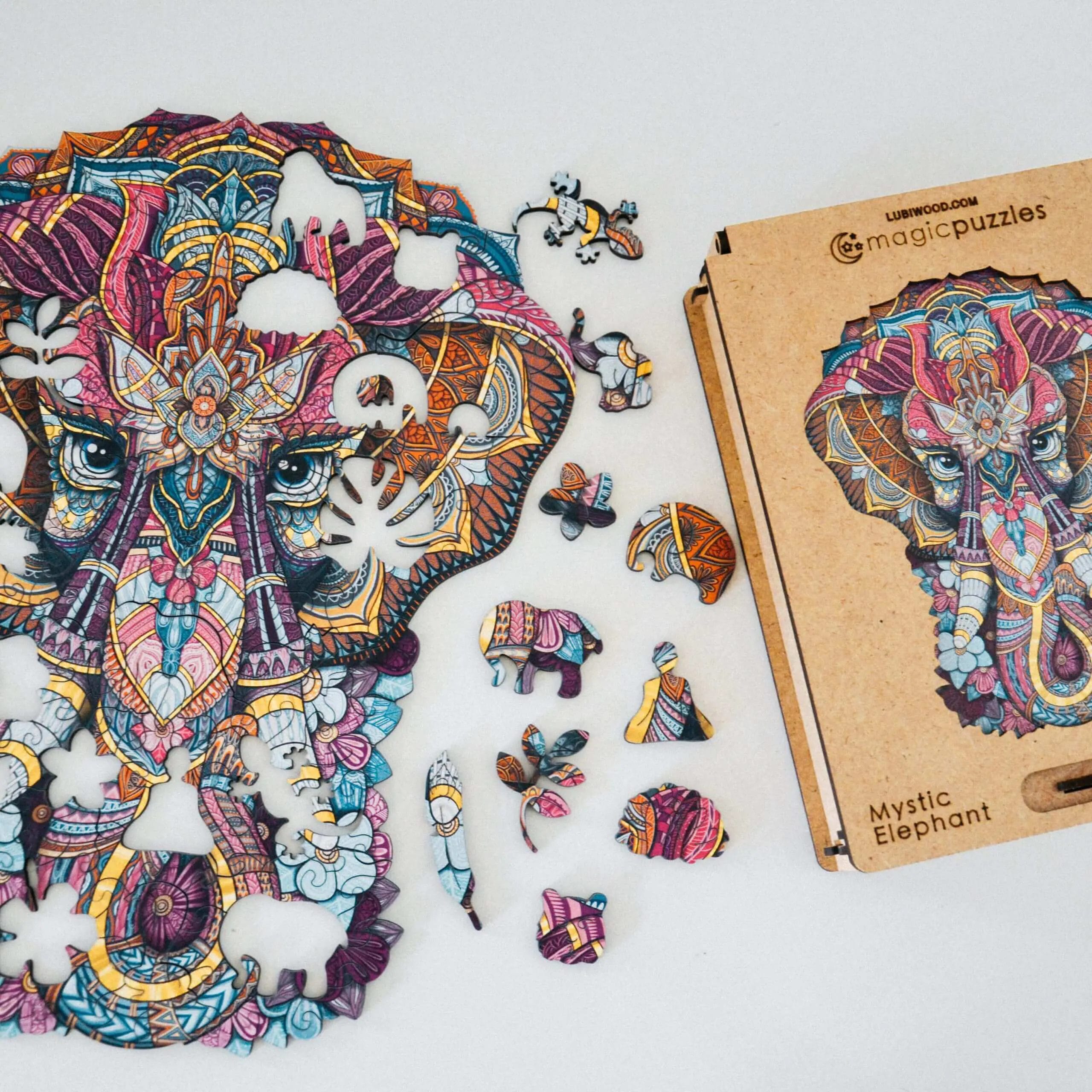 Puzzle Eléphant Mystique - Lubiwood